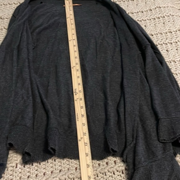 Belldini open cardigan sweater Size small black exposed seams viscose,‎ cashmere - Picture 11 of 14